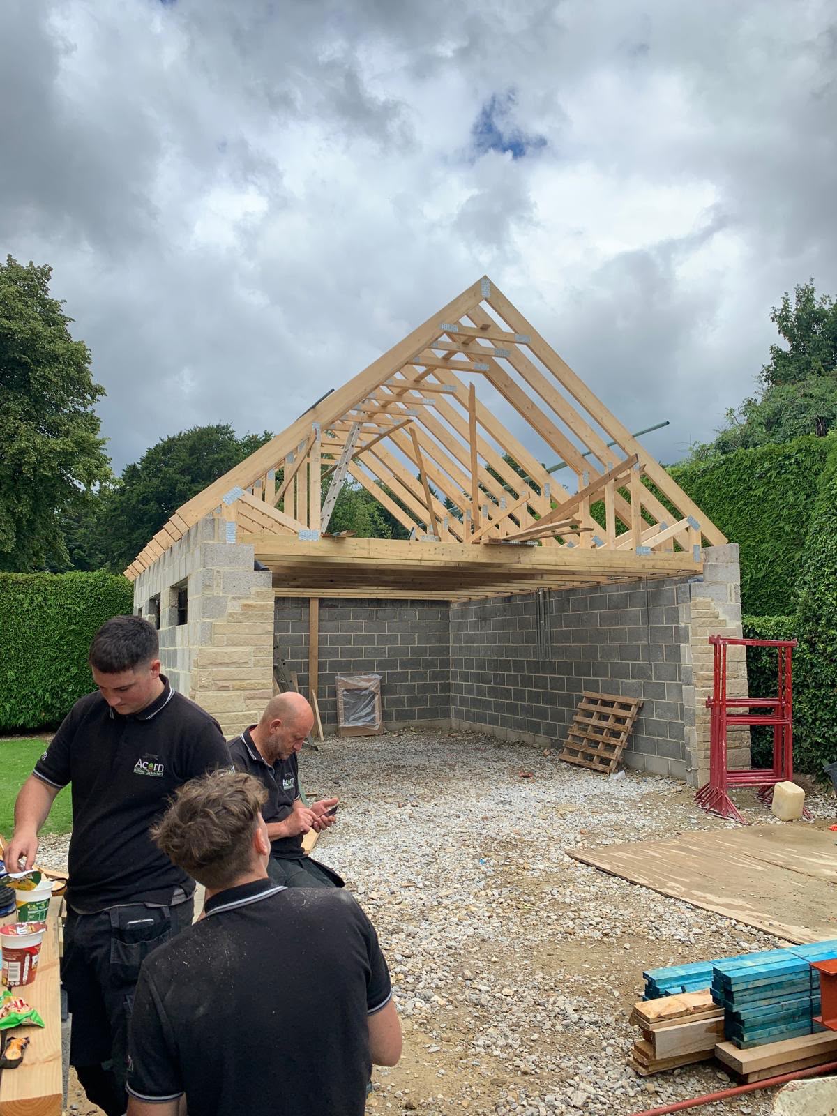 Roof in situ..
