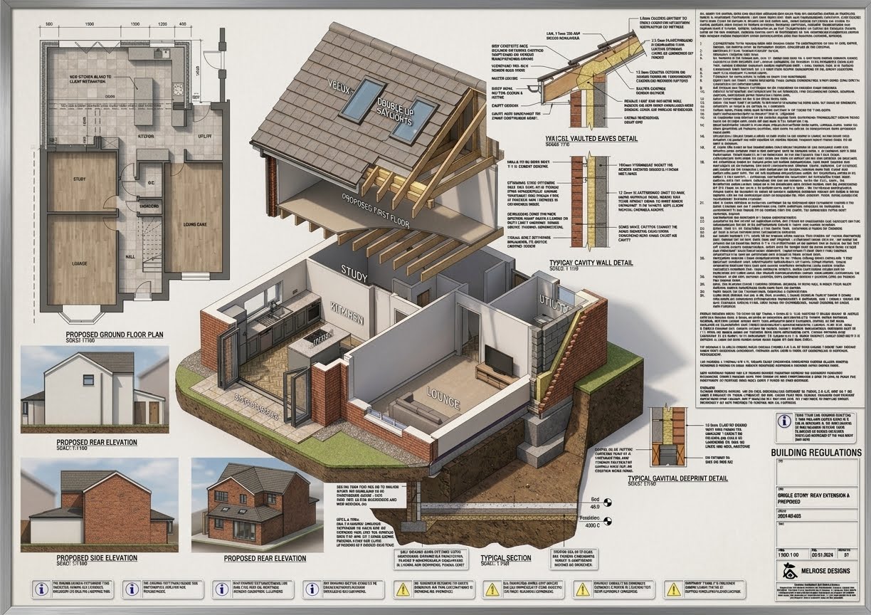 Architectural plans and 3D drawings