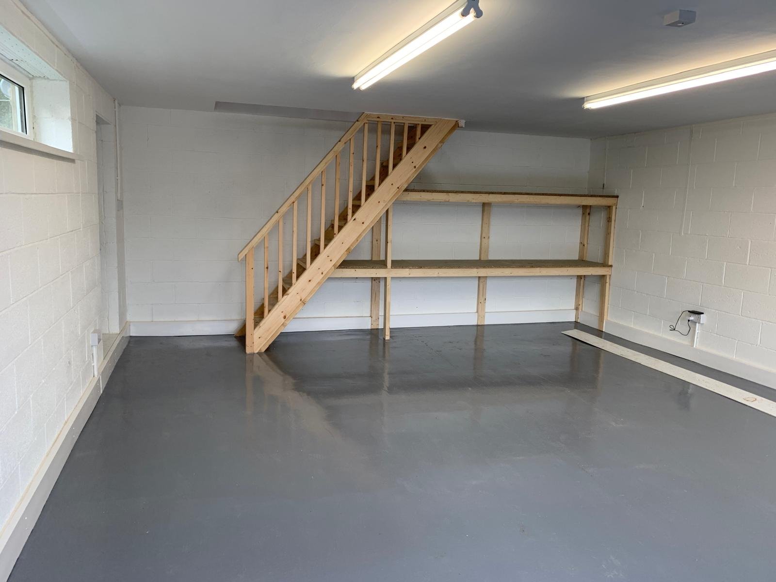 Double garage build with upstairs office space.